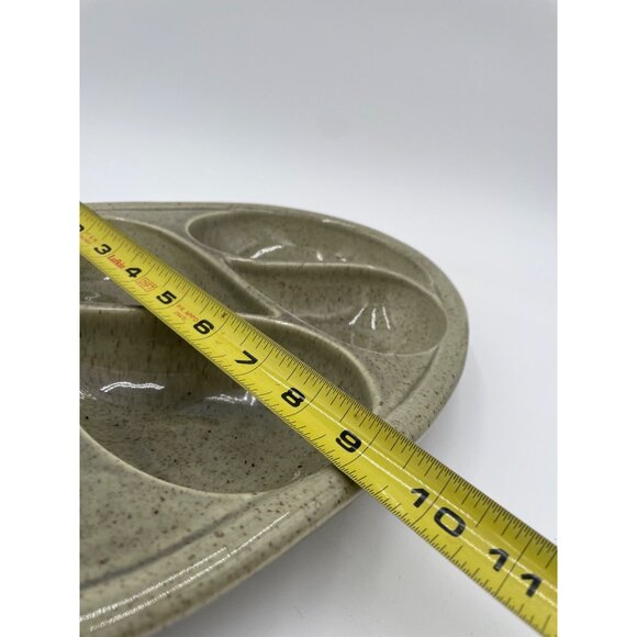 Red Wing USA 80S Vintage Green Relish Tray Oval Serving Dish Ceramic Mid-Century - Picture 7 of 7